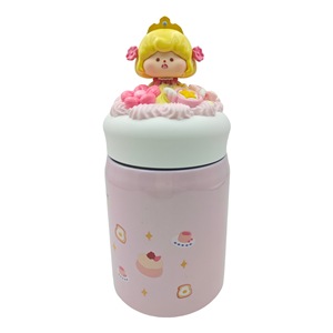 Bình giữ nhiệt bằng thép không gỉ 304 (320ml) thiết kế hoạt hình tự làm cá nhân hóa thức ăn nóng ngoài trời thủ môn đồ chơi dán sáng tạo - Product Image 4