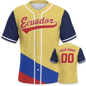 Unisex Adults <b>Gifts</b> Personalize Name Number Short S-6XL Clothing Training Custom Venezuela Baseball Jersey Shirt - Product Image 5