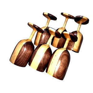 AZ ENTERPRISES - Juego de 2 Copas de Vino de Madera Ecológicas Hechas a Mano, Modelo AZE-WG035, Capacidad de 250 ml, Diseño Moderno para Cócteles y Fiestas - Product Image 6