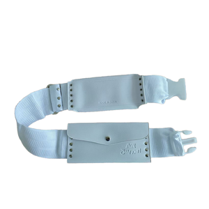 Blanc musulman hommes Ihram <span class=keywords><strong>ceinture</strong></span> pour pèlerinage bon prix tissu pour boucle <span class=keywords><strong>avec</strong></span> résine <span class=keywords><strong>deux</strong></span> poches fer imprimé Logo - Product Image 3