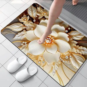 <span class=keywords><strong>Tapis</strong></span> et moquette décoratifs 3D imprimés, doux, lavables, à motifs floraux, pour salon et maison - Vente chaude 0064 - Product Image 5