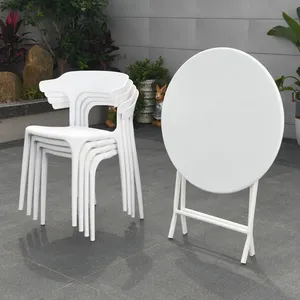 Outdoor Furniture Bulksale High Quality <b>Table</b> and Plastic ChairLeisure for Restaurant <b>Party</b> Events Stackable Dining Chair - Product Image 2