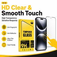 Protection d'écran en verre trempé anti-espion 2.5D haute résistance 9H ultra-mince 0.33mm pour 17 16 14 15 Pro Max