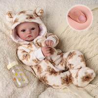 Poupée réaliste reborn Katie de 20 pouces Babeside, unisexe, corps en vinyle et tissu, tenue ours brun, personnalisable OEM ODM, vente en gros de poupées