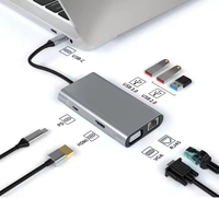 Station d'accueil de charge 7-en-1 haute vitesse 4K PD USB 3.0 accessoires informatiques multifonctions lecteur de carte SD TF C USB HUB Stock
