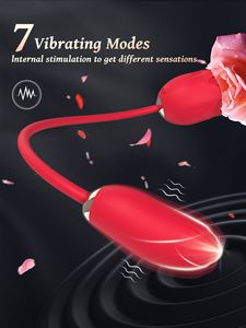 Alta qualità per adulti a forma di rosa a doppio termine proiettile per l'uovo vibratore capezzolo succhiare vibranti masturbatore Premium Sex <span class=keywords><strong>Toy</strong></span> per - Product Image 4