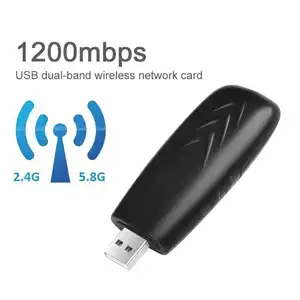  USB WiFi Adapter 1200Mbps for PC, Techkey Mini