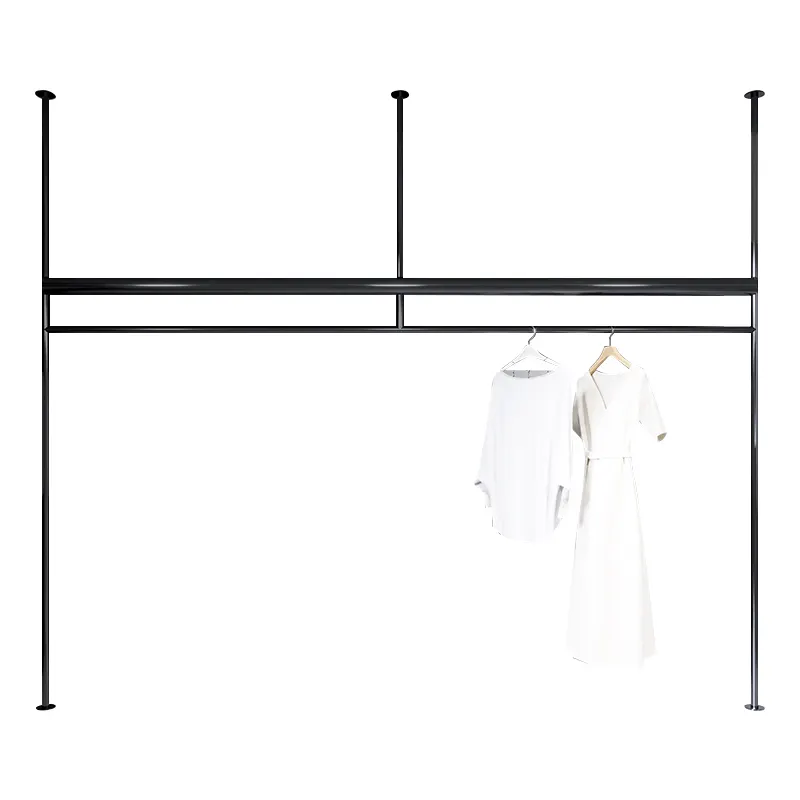 Boutique Bridal Store Schwarz Hochzeits kleid Rack Shop Dekorationen Schwarze Decke Kleider ständer