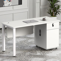 Bureau et Poste de Travail Double Durables et Modernes en Chêne Massif avec Conception à Sièges Linéaires pour Bâtiments de Bureaux