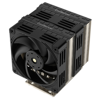 COOLSERVER CS-SP3-4UM99 Refroidisseur de processeur pour serveur de bureau, 6 caloducs en cuivre et aluminium, dissipateur thermique à faible bruit, deux roulements à billes, TDP 420W