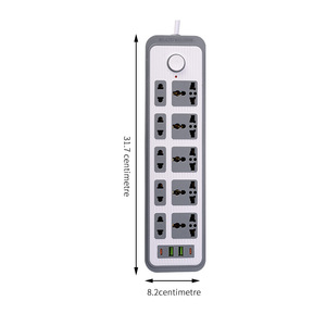 Tira de alimentación universal con 3-5 Oulets, 2 USB y 2 tipo C, cable de extensión de 2M Tira de alimentación universal - Product Image 4
