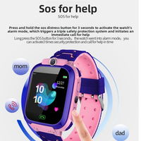 Reloj Inteligente Android Q12 para Niños con GPS, Pantalla TFT Cuadrada, Correa de Silicona, Resistente al Agua, Cámara y Función de Fotografía, 6.ª Generación