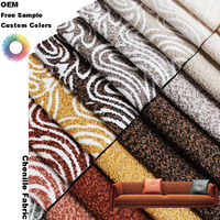 Tissu d'ameublement imperméable Morandi Color Series teint marocain brillant en peluche longue polaire velours boucle canapé à bas prix