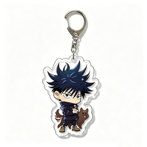 Porte-clés en acrylique Anime Naruto Jujutsu Kaisen <span class=keywords><strong>Demon</strong></span> <span class=keywords><strong>Slayer</strong></span> My <span class=keywords><strong>Hero</strong></span> Academia, figurine Q Chibi, pendentif avec fermoir mousqueton en métal - Product Image 2