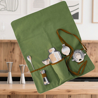 Kit de barman avec support | Ensemble de bar complet de 24 pièces Kit de cocktail avec tous les accessoires de bar: Martini Shaker, Jigger, Muddler
