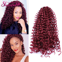 Pour Freetress vague d'eau Crochet tresses Extension de cheveux Magic Curl 18 pouces synthétique crépus profond bouclés tresses