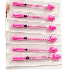 30G 31G 8MM 0.5ml 1ml Pink Disposable <strong>Insulin</strong> Syringe Safety <strong>Ultra</strong>- <strong>Fine</strong> Diabetic <strong>Insulin</strong> Syringe with <strong>Needle</strong> - Product Image 2