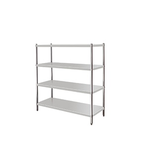 VICTORY <b>KITCHEN</b> Stainless Steel Standing Type Storage <b>Rack</b> 4 Shelves Caster Wheels Heavy Duty Foldable for Bakery Hotel SHELF - Product Image 1