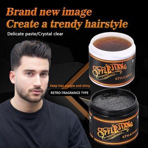 Özel etiket güçlü tutun saç vaksı Retro Slicked-back saç pomatı jel organik Vegan saç vaksı jel pomad erkekler ve kadınlar için - Product Image 2