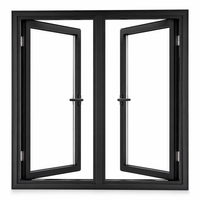 Thermisch Getrenntes Amerikanisches Fenster Großes Glaspanel Aluminium-Klappfenster für Haus Schwingfenster