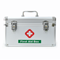 Boîte de rangement médicale d'urgence verrouillable en alliage d'aluminium portable pour la maison, le bureau, l'usine, l'endroit de travail industriel