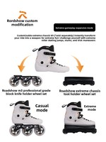 Patins à roulettes en ligne professionnels pour adultes Lexiu M3 Extreme FSK avec roues à trois roues pour la course et l'entraînement à la vitesse