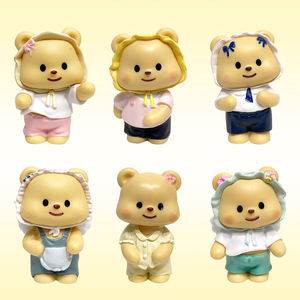 Boîte à surprise en PVC Butter Bear en gros, 6 pièces/ensemble, version habillée. Statues de figurines de manga de célébrités d'<span class=keywords><strong>Internet</strong></span>, figurines d'animaux, décoration - Product Image 3
