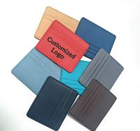 Porte-cartes d'identité et de crédit en cuir PU personnalisable avec logo X928, anti-RFID, anti-magnétique, pour cartes de visite