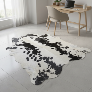 <span class=keywords><strong>Tappeto</strong></span> Moderno con Stampa Mucca Ricamata, per Soggiorno e Camera da Letto, Decorazione Casa, Effetto Pelle Animale, Novità, 100% Poliestere, Antiscivolo, Scamosciato - Product Image 1