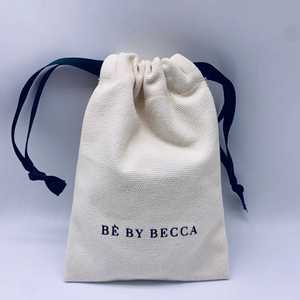 Bolsa de Lona de Algodón Orgánico Reciclable con Cordón y Logotipo Personalizado, Bolsas Impresas para Joyería, para Empacar Trajes - Product Image 3