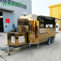 Wecare Mobile Small Street Food Cart Van Mobile Cuisine Bière Pizza Camion Four Foodtruck Remorques Usa Standard