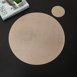 Set <span class=keywords><strong>de</strong></span> <span class=keywords><strong>Table</strong></span> en Cuir PVC Doré et Argenté Creux, Design Éléments <span class=keywords><strong>de</strong></span> Blé, Napperons <span class=keywords><strong>de</strong></span> <span class=keywords><strong>Table</strong></span> à Manger pour Bureau et Vaisselle - Product Image 1