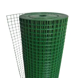 उच्च गुणवत्ता वाले पीवीसी लेपित वेल्डेड तार जाल स्थायी टिकाऊ घर जाल धातु मवेशी खेत की बाड़ हरे रंग