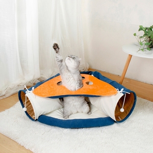 ペット猫トンネルベッド猫ドーナツトンネルインタラクティブ猫のおもちゃ取り外し可能な屋内おもちゃベッド子猫用ボール付き - Product Image 2