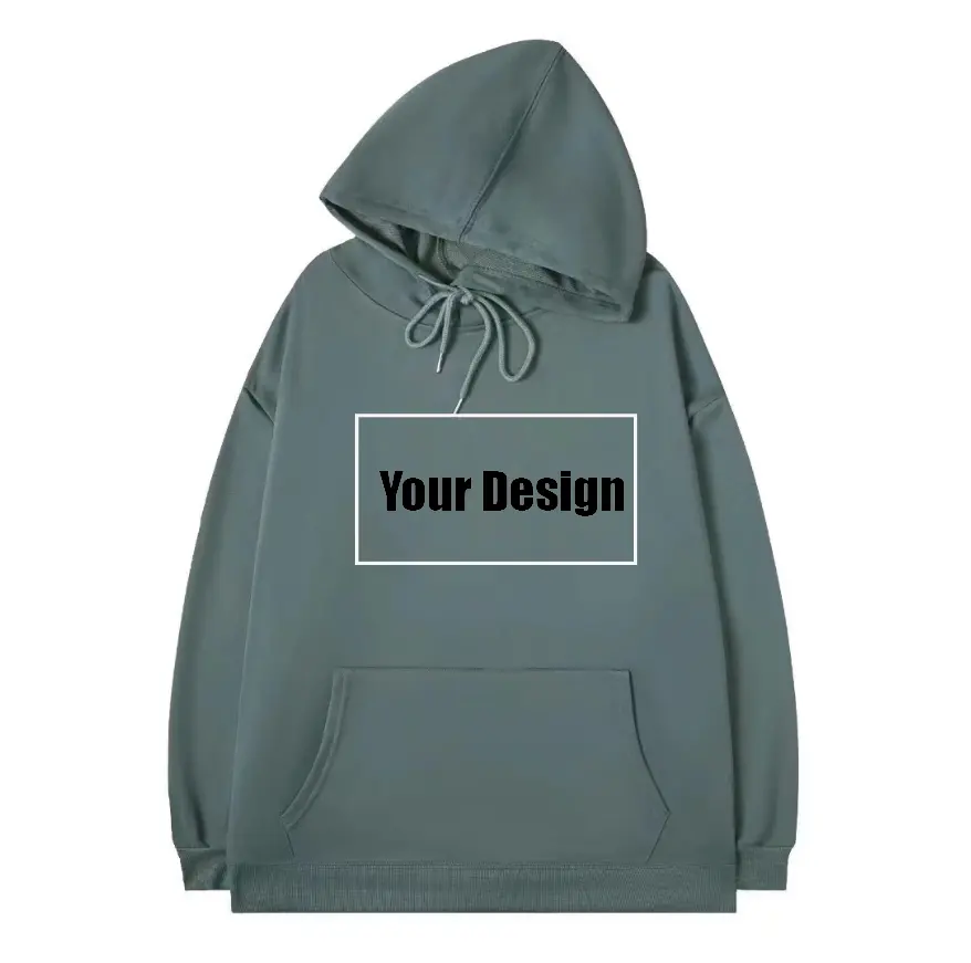 % 100% pamuklu kazak hoodie yüksek kaliteli kazak hoodie özel logo erkek düz hoodies