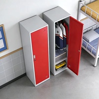 Armoires de rangement métalliques modernes à 1 porte en acier verrouillable avec poignées pour l'école, l'hôtel, l'hôpital et l'usage commercial