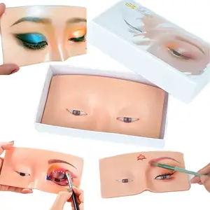 Iniciante maquiagem prática rosto olho sombra molde simulação tatuagem sobrancelha Silicone Face e Eye Makeup Practice