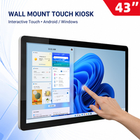 Écran tactile LCD KINGONE 43 pouces, tablette murale pour affichage d'accueil et orientation dans les centres commerciaux, utilisation automobile, SDK inclus