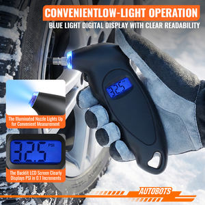 Manomètre numérique <span class=keywords><strong>de</strong></span> <span class=keywords><strong>pression</strong></span> des pneus AUTOBOTS <span class=keywords><strong>de</strong></span> haute qualité en ABS pour voitures, camions, vélos, avec écran LCD lumineux - Product Image 2