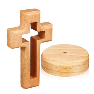 Kerststal Houten Kruis Onafgewerkt Houten Tafelblad Kruis Voor Ambachten Staande Kruis Centerpieces Voor Paaskerk