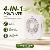 Vente en gros OEM Mini ventilateur de bureau portable rechargeable par USB avec batterie au lithium pour utilisation en extérieur avec emballage en boîte