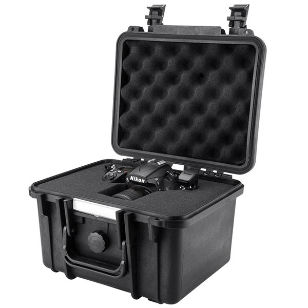 Rugged Watertight DSLR Protective Box, Dual-Layer Shock Foam, Reinforced Latches for Outdoor Photography Camera Gear