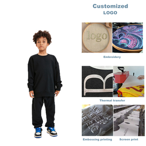 Ropa para niños con logotipo personalizado para niños de 7 a 13 años, conjunto de pantalones de chándal y Sudadera con capucha, conjunto de ropa para niños - Product Image 5