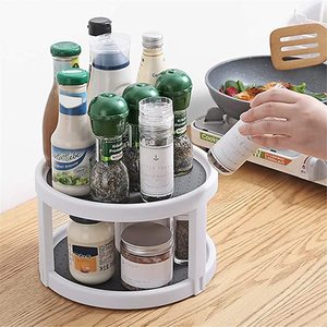 Cesta de almacenamiento multifunción, estante de pie con 2 estantes de 2 niveles para cocina, tarros de especias, organizador de cosméticos de baño - Product Image 2