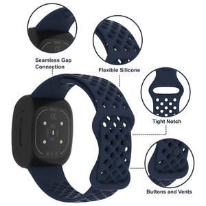 Tschick <span class=keywords><strong>Sport</strong></span> Band Pour <span class=keywords><strong>Fitbit</strong></span> Bracelet TPU Bracelet En Silicone Bracelet Respirant Pour <span class=keywords><strong>Fitbit</strong></span> Versa 3 4 <span class=keywords><strong>Sense</strong></span> 2 1 Bracelet De <span class=keywords><strong>Montre</strong></span> - Product Image 2