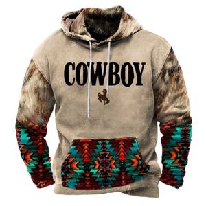 Sweat-shirts à capuche pour hommes tendance streetwear printemps-automne, motif numérique Cerf Mythologie Viking, collection Noël - Product Image 6