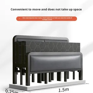 Cama Plegable Extensible Individual, Diseño Moderno, Altura Ajustable, Uso en Sala <span class=keywords><strong>de</strong></span> Estar, Resistente, Duradera, Reforzada con Metal - Product Image 3