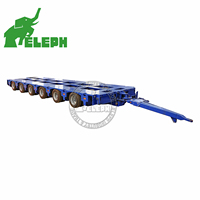 Remorque surbaissée robuste 32 lignes pour camion, capacité 180-200 tonnes, semi-modulaire