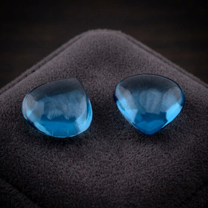 Topacio Azul Suizo Natural de 14 mm, Corte Corazón, Piedras Preciosas Sueltas, Certificado Gopika, Precio al por Mayor, Lote de Gemas de Topacio Azul Corazón de 14 mm - Product Image 2