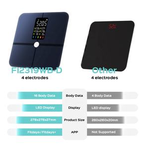 VA timbangan lemak tubuh pintar, dengan aplikasi gratis Sensor elektronik kamar mandi penggunaan skala berat badan mengubah rekam jejak analisis tubuh - Product Image 4